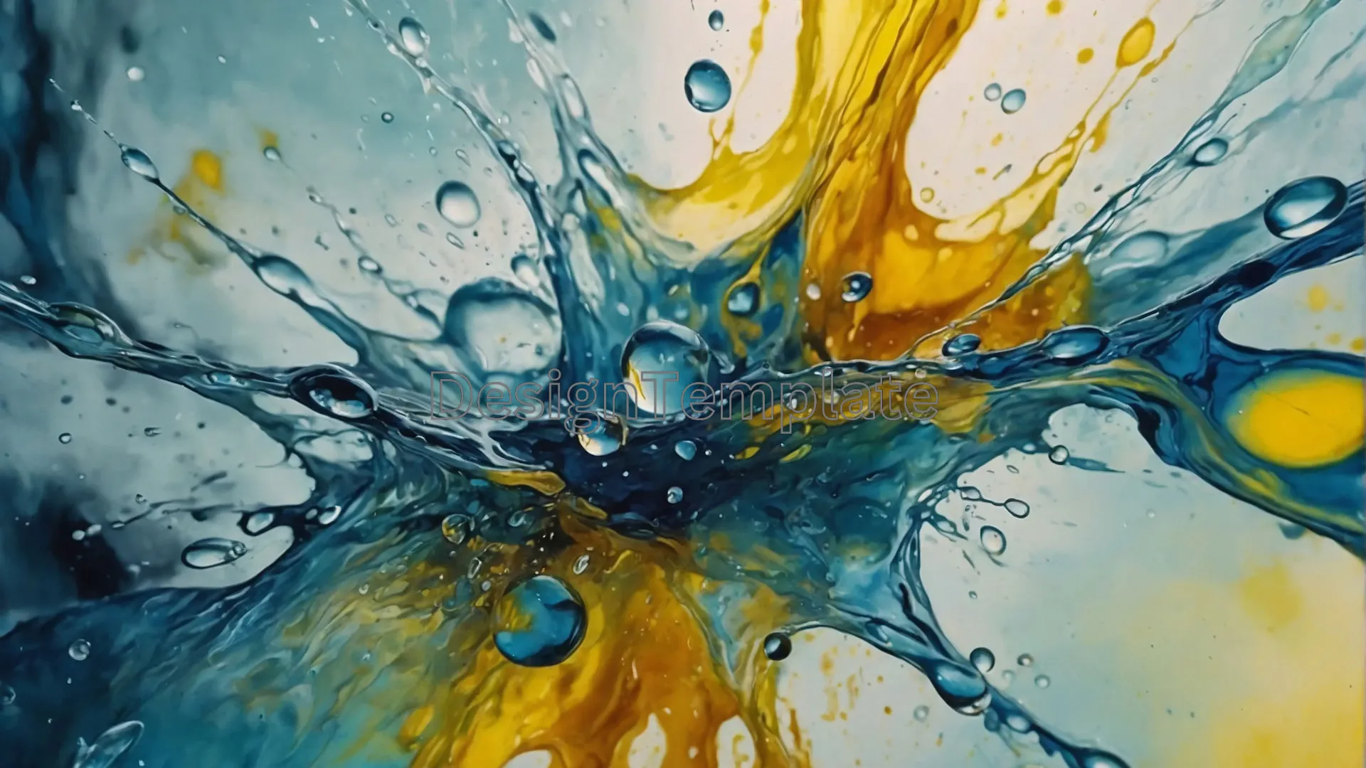 Yellow Color Water Drop Style Abstract Jpg Background